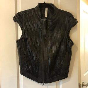 MURAL faux leather vest